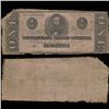 Image 1 : 1862 Rare $1 Confederate Note Circulated (COI-4118)