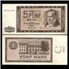 Image 1 : 1964 E. Germany 5 Mark Crisp Circulated Note (CUR-05853)