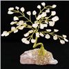 Image 1 : Handcrafted Rose Quartz Brass Wire Tree (DEC-441)