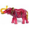 Image 2 : 500ct Red Ruby & Topaz Elephant Figure Statue (GEM-4901)