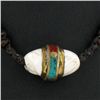 Image 2 : Tibet Shell Agate Bead Nickel Necklace (JEW-3273)