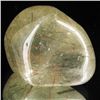 Image 1 : 87.2ct Tourmaline Rutilated Quartz Freeform Cabochon (GEM-33871)