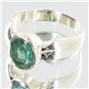 Image 2 : 29.47twc Colombian Emerald Sterling Ring (JEW-2741)