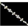 Image 2 : 31twc Lab Diamond 22k Gold Vermeil Bracelet (JEW-2346)