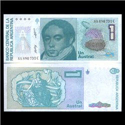 1989 Argentina 1 Austral Note Crisp Uncirculated (CUR-05939)