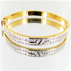 98.9twc Lab Diamond Gold Vermeil Bracelet (JEW-3533)