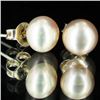 Image 2 : Peach Pearl Stud Earrings (JEW-1826)