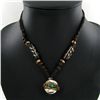 Image 2 : Tibet Shell Agate Bead Nickel Necklace (JEW-3263)