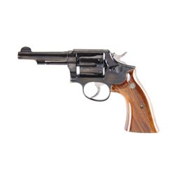 Smith & Wesson Pre Model 10 Cal .38sp SN:C112681, Post WWII double action 6 shot revolver. Reblued f