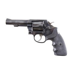 Smith & Wesson Mdl 10-11 Cal .38sp SN:CDZ1580, Double action 6 shot revolver. Blued finish, checkere