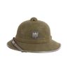 Dark Green Felt German Tropical Helmet Dark green felt and patent leather, 2 emblems, very good plus