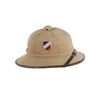 Image 2 : German Pith Helmet Canvas cover with 2 emblems. Slight damage to the rim. Good condition.Canvas cove