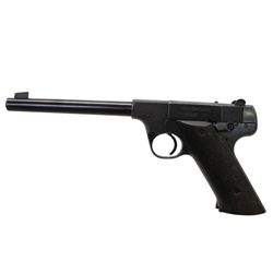 Hi Standard Model A Cal .22LR SN:83855 Hi quality semi-auto target pistol. blued finish, checkered w