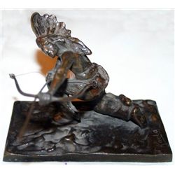 FY138 CARL KAUBA, BRONZE SCULPTURE NATIVE AMERICA