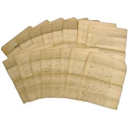 FY406 Original manuscript by English-born American historian HENRY BARTON DAWSON