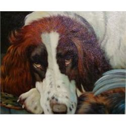 MWF37 OIL ON CANVAS "AFTER THE HUNT"