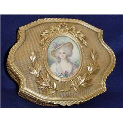 Antique gorgeous gilt / dore bronze jewelry casket box completely ornated with f
