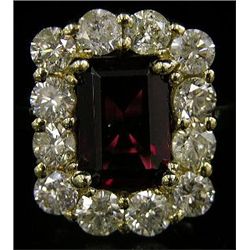 GT0011 Lady's 18K Yellow Gold Rubelite Dinner Ring