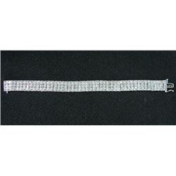 TB68 Stunning 5.64 Carat Diamond Tennis Bracelet in 10K White Gold