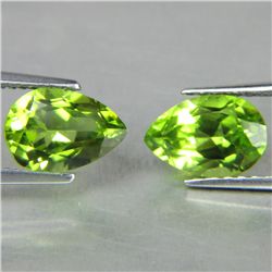 PAIR 4.15 ct BURMESE PERIDOT GEMSTONES.