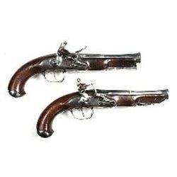 PAIR NAVAL BOARDING FLINTLOCK PISTOLS