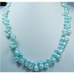 Double Strand Tahitian Blue mother of pearl necklace  18"    MWF1125