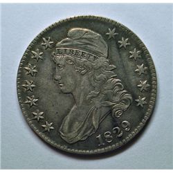 1829 Bust half $  XF