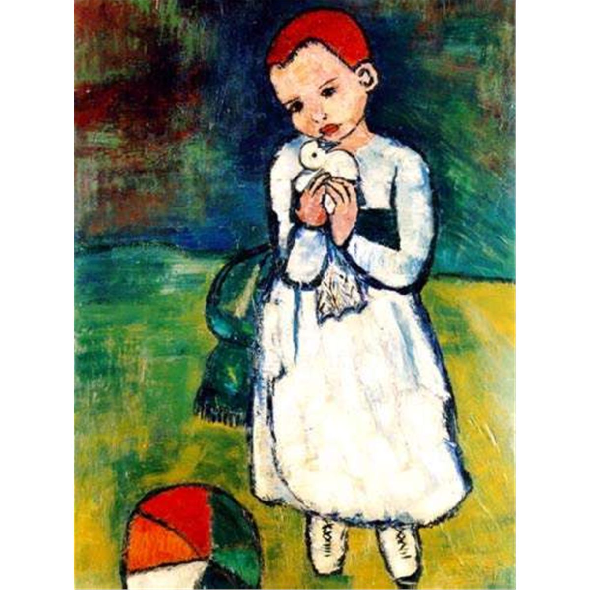 Pablo Picasso Child With a Dove PHOTO Art Print of 1901 Painting BLUE PERIOD