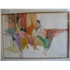 Image 2 : Tarkay, Itzchak - Original watercolor Double Signed & Museum Framed Twice Signed - Hebrew & English