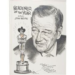 A 'Headliner of the Year' Drawing by Karl Hubenthal, 1970.... (Total: 1  )