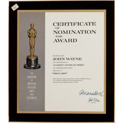 An Academy of Motion Picture Arts and Sciences Certificate of Nomination for "True Grit."... (Total: