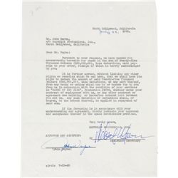 A Signed Document Relating to "Sands of Iwo Jima," 1949.... (Total: 1  )