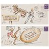 Image 1 : Two Gouache and Ink Cartoon Drawings, 1947.... (Total: 1  )
