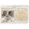Image 1 : A Twice-Signed Signed Mexican Tourist ID Card, 1948.... (Total: 1  )