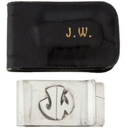 Two Monogrammed Money Clips, 1960s.... (Total: 2  )