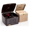 Image 1 : A Record Player and Record Case, 1950s.... (Total: 2 Items)