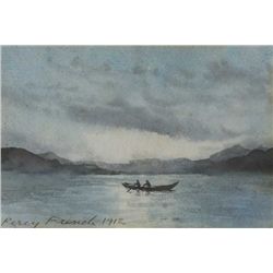 William Percy French (1854-1920) - TWO FISHERMEN IN A CURRACH, 1912