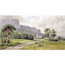 Joseph William Carey RUA (1859-1937) - BELFAST CASTLE AND CAVE HILL, 1927