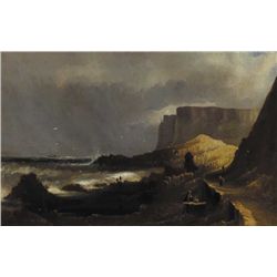 19th Century Irish School   - FIGURES BY THE GIANT'S CAUSEWAY, COUNTY ANTRIM