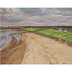 Patrick Leonard HRHA (1918-2005) - ROCKS AT LOW TIDE NEAR LOUGHSHINNY, COUNTY DUBLIN