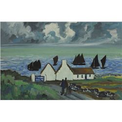 Markey Robinson (1918-1999) - THE FISHERMAN'S COTTAGE