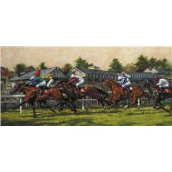 Roy Lyndsay (b.1945) - THE FINISH AT THE PHOENIX PARK, DUBLIN