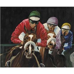 James English RHA (b.1946) - TOWARDS THE FINISH