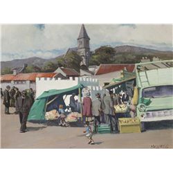 Cecil Maguire RHA RUA (b.1930) - FAIR DAY, CLIFDEN, 1986
