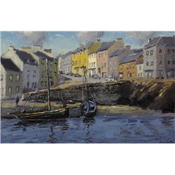 Ivan Sutton (b.1944) - ROUNDSTONE HARBOUR, COUNTY GALWAY