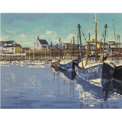Ivan Sutton (b.1944) - KILMORE QUAY HARBOUR AND MARINA