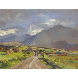 Robert Taylor Carson HRUA (1919-2008) - MUCKISH MOUNTAIN NEAR CRESSLOUGH, COUNTY DONEGAL, c.1950s