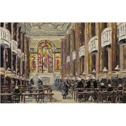 Ivan Sutton (b.1944) - THE FORMER LAW LIBRARY OF THE FOUR COURTS, BEFORE 1922