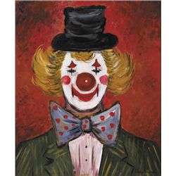 Gladys Mccabe HRUA ROI FRSA (b.1918) - CLOWN WITH POLKA DOT BOWTIE