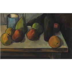 Peter Collis (b.1929) - STILL LIFE WITH ORANGES, APPLES AND PEAR